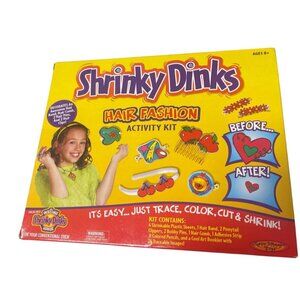 Vintage Shrinky Dinks Hair Fashion Activity Kit Ages 8+ DIY Crafting Kit